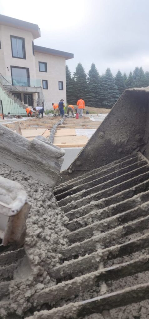 Close-up view of advanced concrete pump equipment used in Toronto projects